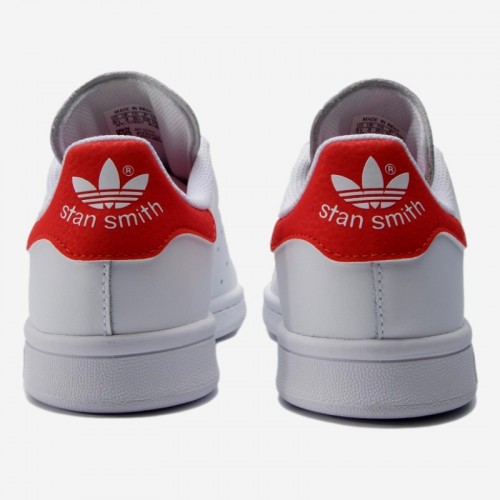 TENIS ADIDAS STAN SMITH J BR/LARANJA