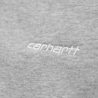 SWEAT CARHARTT WIP SCRIPT EMBROIDERY CINZA CLARO