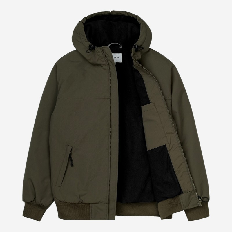 CASACO CARHARTT WIP HOODED SAIL VERDE ESCURO